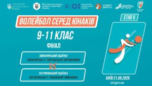14:30 ВОЛЕЙБОЛ | Юнаки 9-11 класи | Гра за 1 місце | Пліч-о-пліч: Етап 5