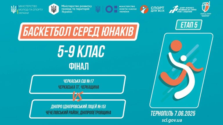 🏀Баскетбол [юнаки] 9-11 класи | ФІНАЛ | Пліч-о-пліч [ Етап 5 ] 7.06.25
