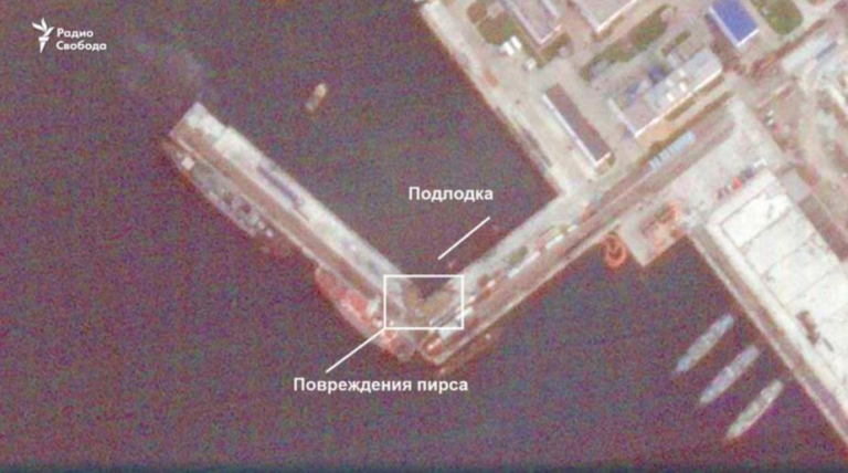 Новини України - Ураження субмарини РФ: з'явилися знімки з космосу